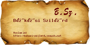 Békési Szilárd névjegykártya
